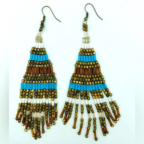 Beautiful Beaded Chandelier Earrings - Picture 2 of 8